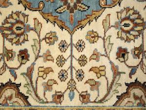 Ivory Floral Traditional 9x12 Chobi Oriental Rug