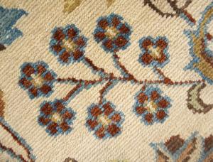 Ivory Floral Traditional 9x12 Chobi Oriental Rug