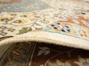 Ivory Floral Traditional 9x12 Chobi Oriental Rug