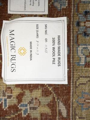 Ivory Floral Traditional 9x12 Chobi Oriental Rug