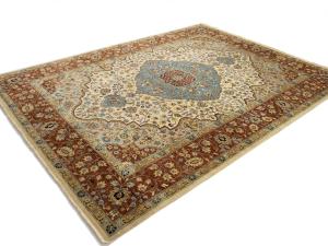 Ivory Floral Traditional 9x12 Chobi Oriental Rug