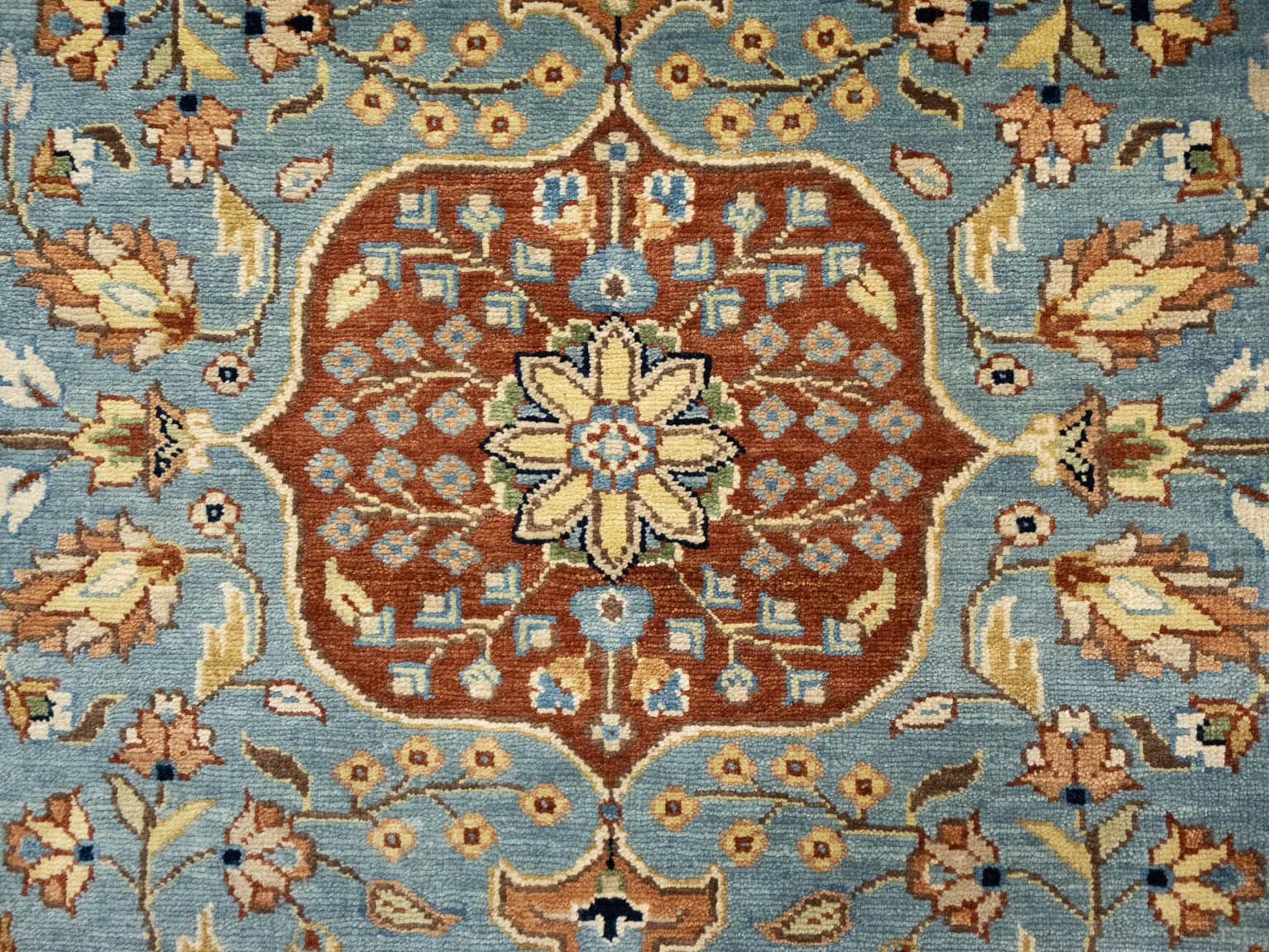 Ivory Floral Traditional 9x12 Chobi Oriental Rug