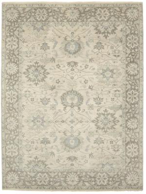 Muted Ivory Floral 9x12 Chobi Oriental Rug