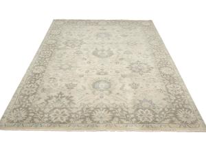 Muted Ivory Floral 9x12 Chobi Oriental Rug