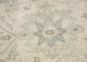 Muted Ivory Floral 9x12 Chobi Oriental Rug