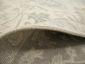 Muted Ivory Floral 9x12 Chobi Oriental Rug