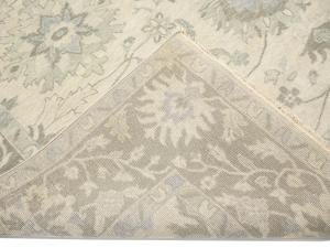 Muted Ivory Floral 9x12 Chobi Oriental Rug
