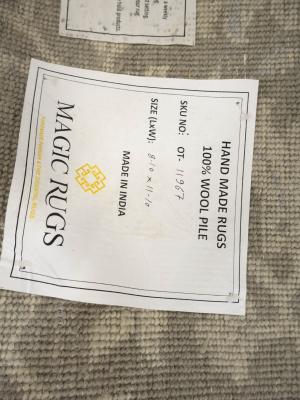 Muted Ivory Floral 9x12 Chobi Oriental Rug