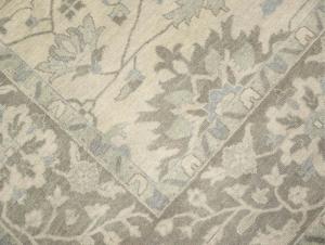 Muted Ivory Floral 9x12 Chobi Oriental Rug