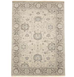 Muted Ivory Floral 6x9 Chobi Oriental Rug