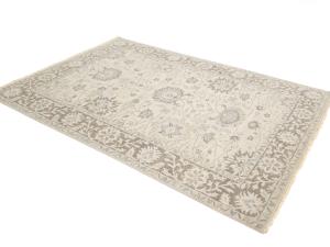 Muted Ivory Floral 6x9 Chobi Oriental Rug