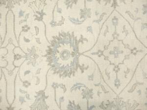 Muted Ivory Floral 5x8 Oushak Chobi Oriental Rug