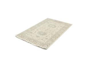 Muted Ivory Floral 3x5 Oushak Chobi Oriental Rug