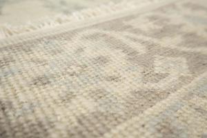 Muted Ivory Floral 3x5 Oushak Chobi Oriental Rug
