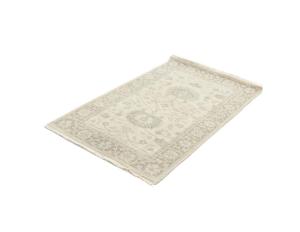 Muted Ivory Floral 3x5 Oushak Chobi Oriental Rug