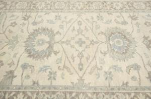 Muted Ivory Floral 3x5 Oushak Chobi Oriental Rug