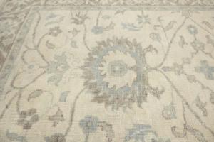 Muted Ivory Floral 3x5 Oushak Chobi Oriental Rug