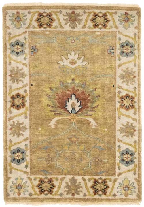 2'0 x 3'0 Hand Knotted Peshawar Floral Oriental Wool Rug