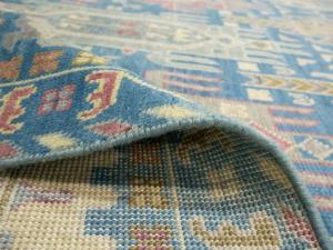 Light Blue Geometric 9x12 Oushak Oriental Rug