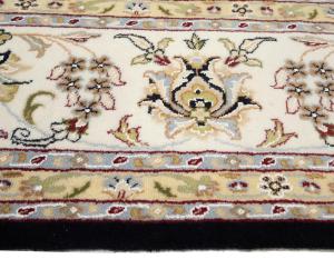 Black Floral 9x12 Indo-Nain Oriental Rug