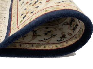 Black Floral 3x4 Indo-Nain Oriental Rug