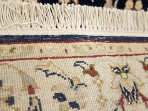 Black Floral 3x4 Indo-Nain Oriental Rug