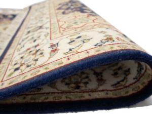 Dark Navy Floral 3x4 Indo-Nain Oriental Rug
