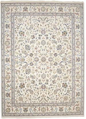8'10 X 12'2 Indo-Nain Hand Knotted Floral Oriental Wool Rug