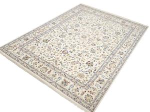 8'10 X 12'2 Indo-Nain Hand Knotted Floral Oriental Wool Rug