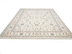 8'10 X 12'2 Indo-Nain Hand Knotted Floral Oriental Wool Rug