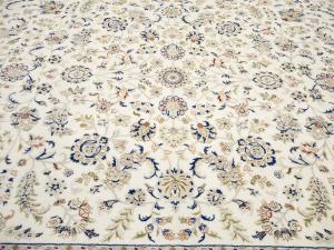 8'10 X 12'2 Indo-Nain Hand Knotted Floral Oriental Wool Rug
