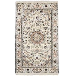 Ivory Floral 3x5 Indo-Nain Oriental Rug