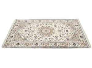 Ivory Floral 3x5 Indo-Nain Oriental Rug