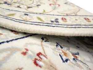 Cream Floral 5x5 Indo-Nain Oriental Square Rug