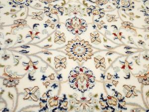 Cream Floral 5x7 Indo-Nain Oriental Area Rug