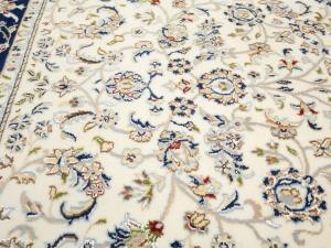 Cream Floral 5x7 Indo-Nain Oriental Area Rug