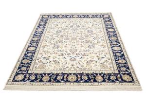 Cream Floral 5x7 Indo-Nain Oriental Area Rug