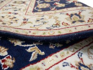 Dark Navy Floral 3x10 Indo-Nain Oriental Runner Rug