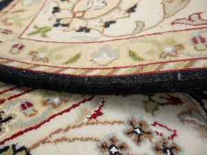 Black Floral 6X9 Indo-Nain Oriental Rug
