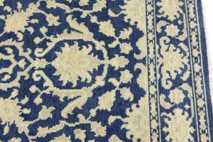 Muted Slate Blue Floral 5x8Transitional Oriental Area Rug