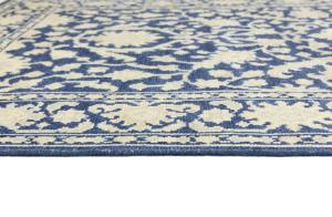 Muted Slate Blue Floral 5x8Transitional Oriental Area Rug