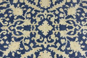 Muted Slate Blue Floral 5x8Transitional Oriental Area Rug