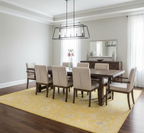 10'0 x 10'1 Hand Knotted Floral Transitional Oriental Square Rug