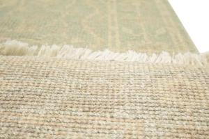 Muted Aqua Blue Floral 3x14 Transitional Oriental Runner Rug