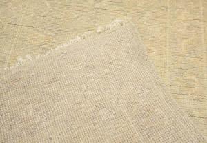 Muted Beige Floral 3X12 Transitional Oriental Runner Rug