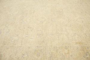 Muted Beige Floral 3X12 Transitional Oriental Runner Rug