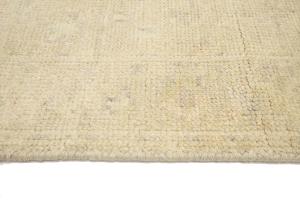Muted Beige Floral 3X12 Transitional Oriental Runner Rug