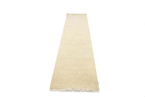 Muted Beige Floral 3X12 Transitional Oriental Runner Rug