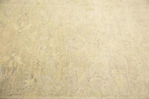 Muted Beige Floral 3X12 Transitional Oriental Runner Rug