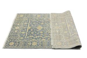 Muted Gray Floral 4x6Transitional Oriental Area Rug
